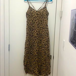 NWT leopard print midi dress